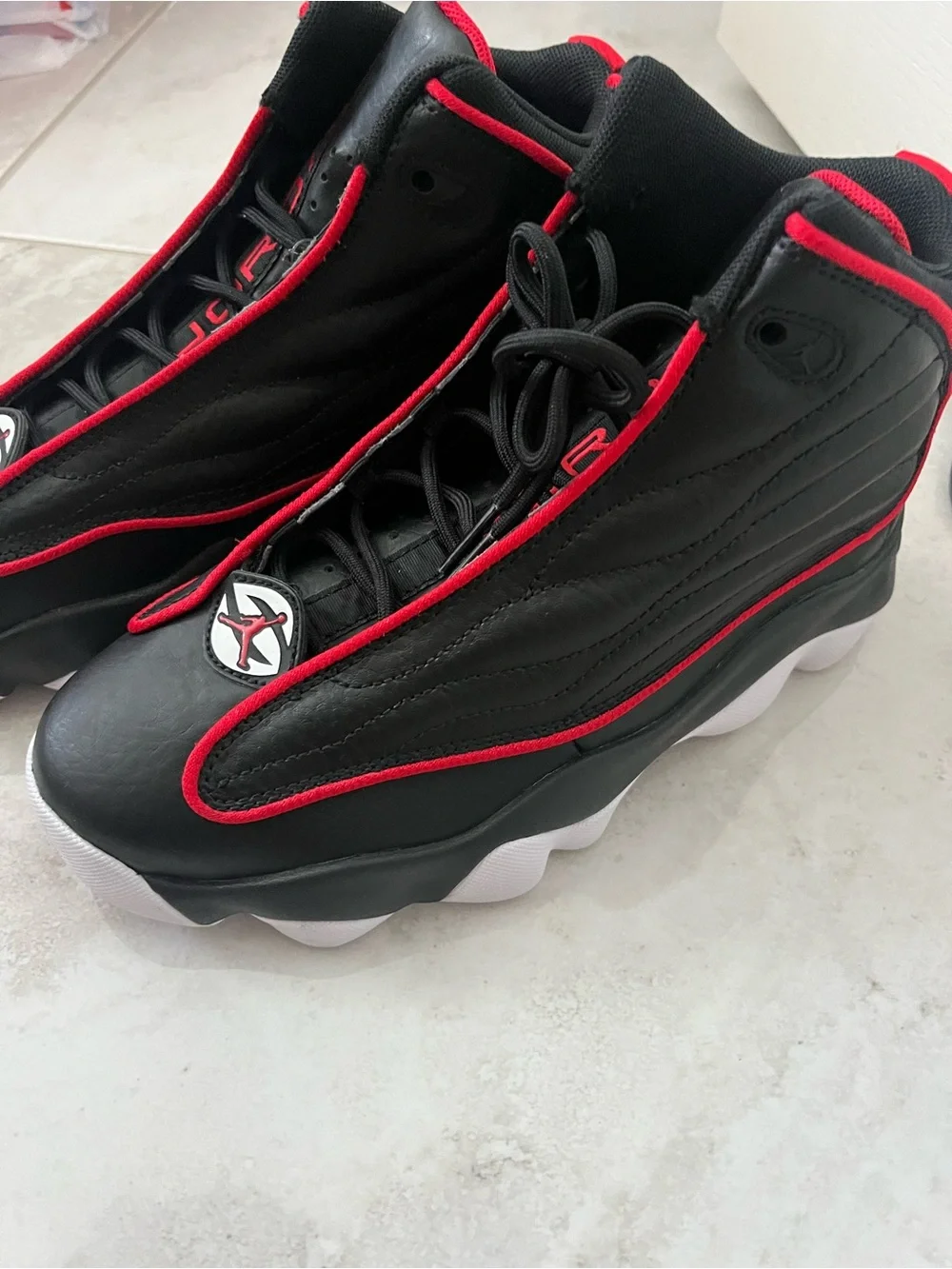 Nike Jordan  Pro Strong Black University Red White Sneaker (GS) DC7911-061 Size